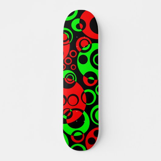 Abstracte Bubbles 01 - V2 - Retro Skateboard (Voorkant)
