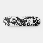 Abstracte Bubbles 02 - Z/W - Retro Persoonlijk Skateboard (Horizontaal)