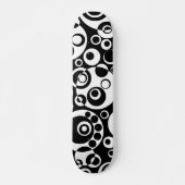 Abstracte Bubbles 03 - Z/W - Retro Skateboard (Voorkant)