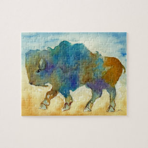 Abstracte Buffalo puzzel