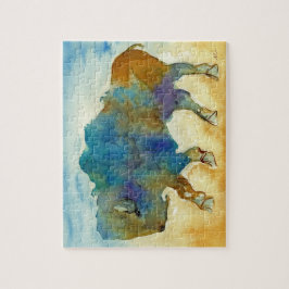 Abstracte Buffalo puzzel