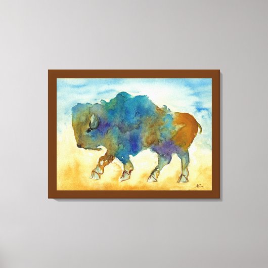 Abstracte buffel canvas afdruk (Voorkant)