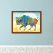 Abstracte buffel canvas afdruk (Insitu (Houten vloer))