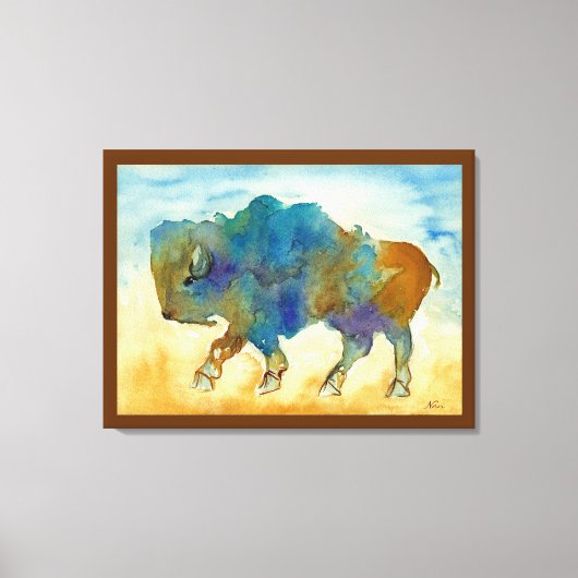 Abstracte buffel canvas afdruk (Voorkant)