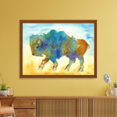 Abstracte buffel canvas afdruk (Insitu (Woonkamer))