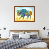 Abstracte buffel canvas afdruk (Insitu (Slaapkamer))