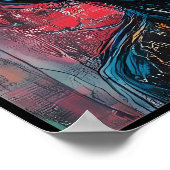 Abstracte buitenaardse portretten in graffiti popa poster (Hoek)