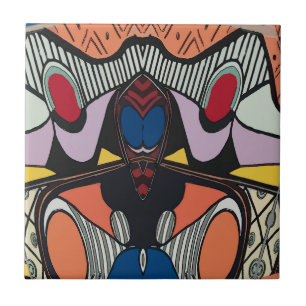 Abstracte buitenaardse Spaanse Tegel Tegeltje