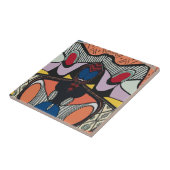 Abstracte buitenaardse Spaanse Tegel Tegeltje (Zijkant)