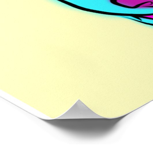 Abstracte Bull Terrier Poster (Hoek)