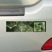 Abstracte Bumpersticker met verdraaide balans (Op auto)
