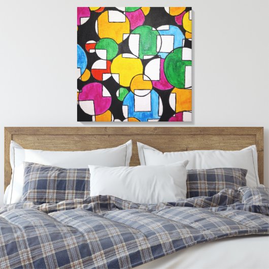 Abstracte bundelcanvas afdrukken (Insitu (Slaapkamer))