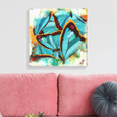 Abstracte Butterflies 1 Canvas Afdruk (Insitu (Woonkamer))