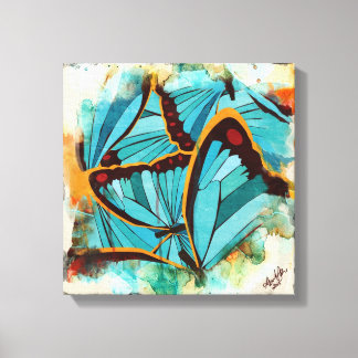 Abstracte Butterflies 1 Canvas Afdruk
