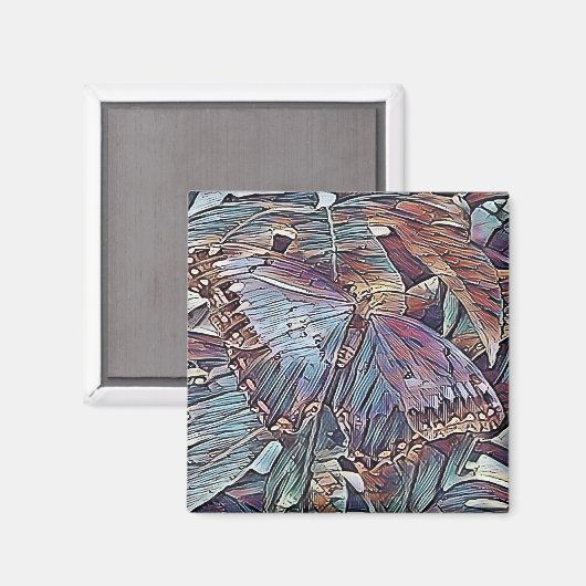 ABSTRACTE BUTTERFLIES MAGNEET (Voorkant / Achterkant)