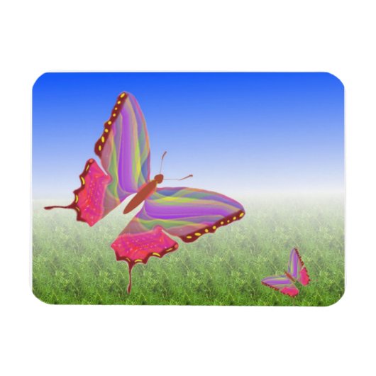 Abstracte butterflies Premium Magnet Magneet (Horizontaal)
