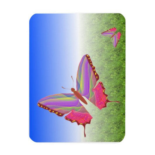 Abstracte butterflies Premium Magnet Magneet (Verticaal)