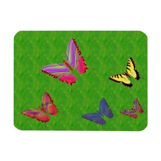 Abstracte butterflies Premium Magnet Magneet (Horizontaal)