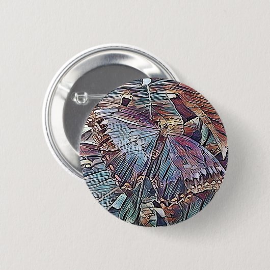 ABSTRACTE BUTTERFLIES RONDE BUTTON 5,7 CM (Voorkant /achterkant)
