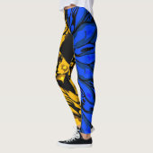 Abstracte Butterfly 2-kleuren Leggings (Links)
