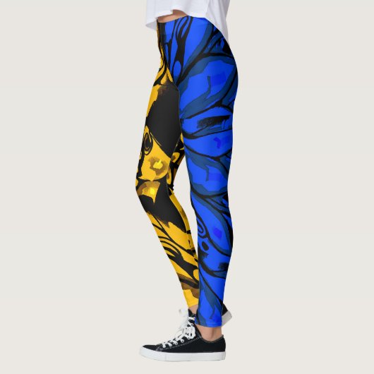 Abstracte Butterfly 2-kleuren Leggings (Links)