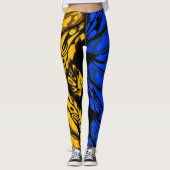 Abstracte Butterfly 2-kleuren Leggings (Voorkant)