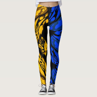 Abstracte Butterfly 2-kleuren Leggings