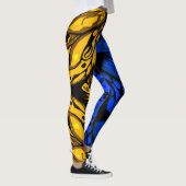 Abstracte Butterfly 2-kleuren Leggings (Rechts)