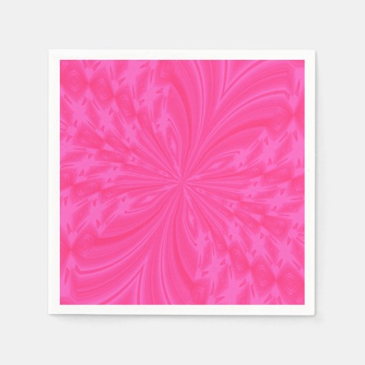 Abstracte Butterfly, BRIGHT PINK-PAPER PARTY NAPKI Servetten (Voorkant)