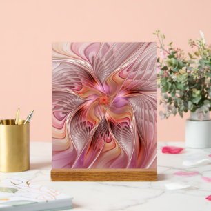 Abstracte Butterfly Colorful Fantasy Fractal Art Acryl Bord