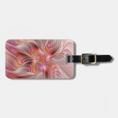Abstracte Butterfly Colorful Fantasy Fractal Art Bagagelabel (Voorkant horizontaal)