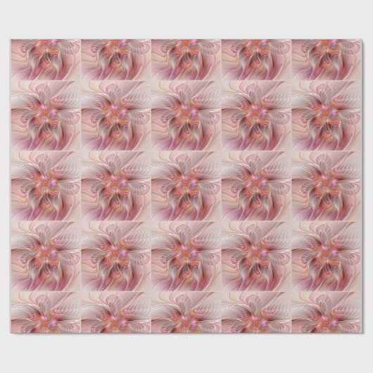 Abstracte Butterfly Colorful Fantasy Fractal Art Cadeaupapier (Vlak)