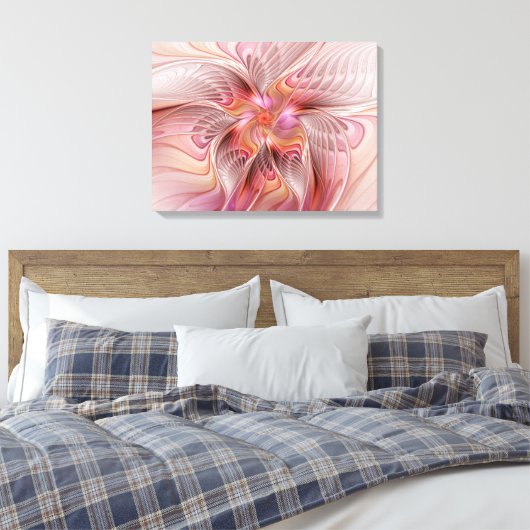 Abstracte Butterfly Colorful Fantasy Fractal Art Canvas Afdruk (Insitu (Slaapkamer))