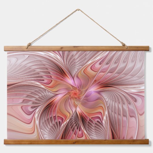 Abstracte Butterfly Colorful Fantasy Fractal Art Hangend Wandkleed (Voorkant)