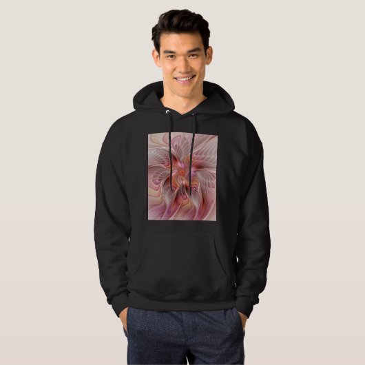 Abstracte Butterfly Colorful Fantasy Fractal Art Hoodie (Voorkant volledig)