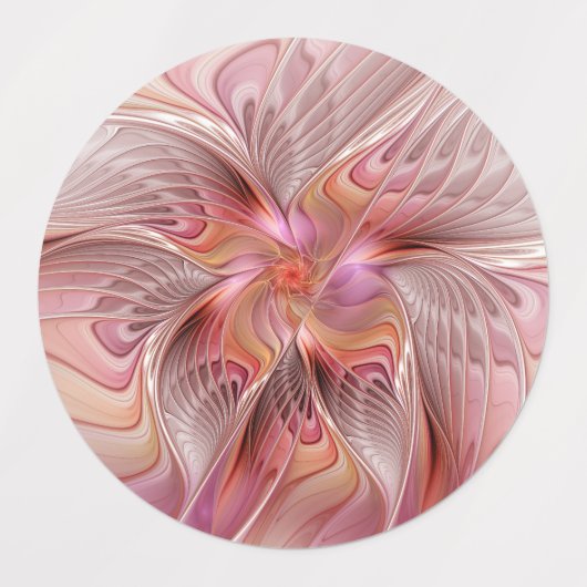 Abstracte Butterfly Colorful Fantasy Fractal Art Labels (Design 2)