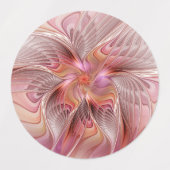 Abstracte Butterfly Colorful Fantasy Fractal Art Labels (Design 1)