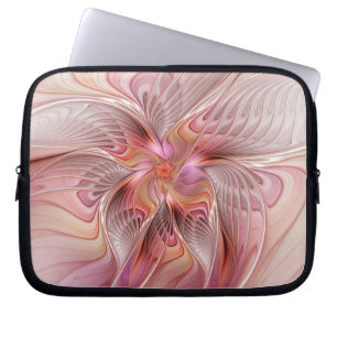 Abstracte Butterfly Colorful Fantasy Fractal Art Laptop Sleeve