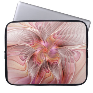 Abstracte Butterfly Colorful Fantasy Fractal Art Laptop Sleeve