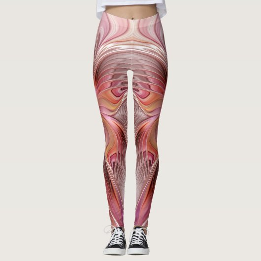 Abstracte Butterfly Colorful Fantasy Fractal Art Leggings (Voorkant)