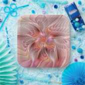 Abstracte Butterfly Colorful Fantasy Fractal Art Papieren Bordje (Feest)