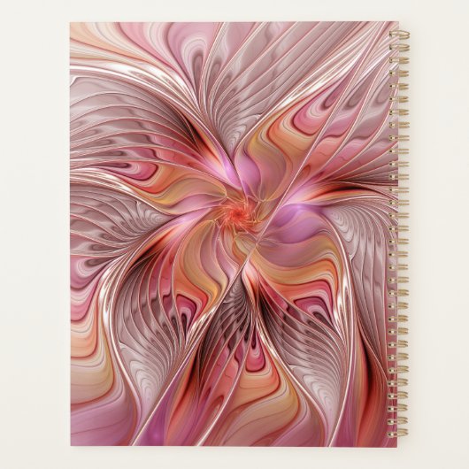 Abstracte Butterfly Colorful Fantasy Fractal Art Planner (Achterkant)
