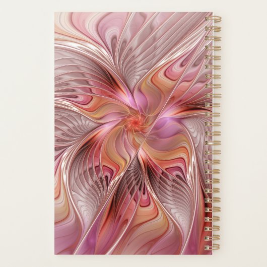 Abstracte Butterfly Colorful Fantasy Fractal Art Planner (Achterkant)