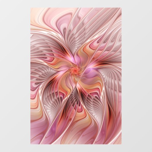 Abstracte Butterfly Colorful Fantasy Fractal Art Raamsticker (Vel)