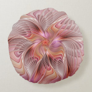 Abstracte Butterfly Colorful Fantasy Fractal Art Rond Kussen