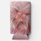 Abstracte Butterfly Colorful Fantasy Fractal Art Seltzer Blikjeskoeler (Achterkant)