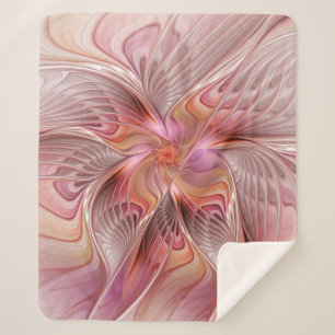 Abstracte Butterfly Colorful Fantasy Fractal Art Sherpa Deken
