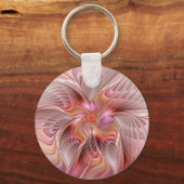 Abstracte Butterfly Colorful Fantasy Fractal Art Sleutelhanger (Achterkant)