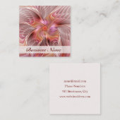 Abstracte Butterfly Colorful Fantasy Fractal Art Vierkante Visitekaartje (Voorkant / Achterkant)