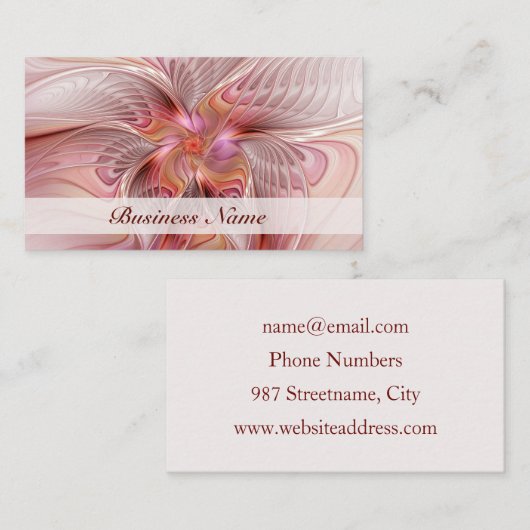 Abstracte Butterfly Colorful Fantasy Fractal Art Visitekaartje (Voorkant / Achterkant)